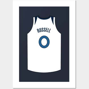 D'Angelo Russell Minnesota Jersey Qiangy Posters and Art